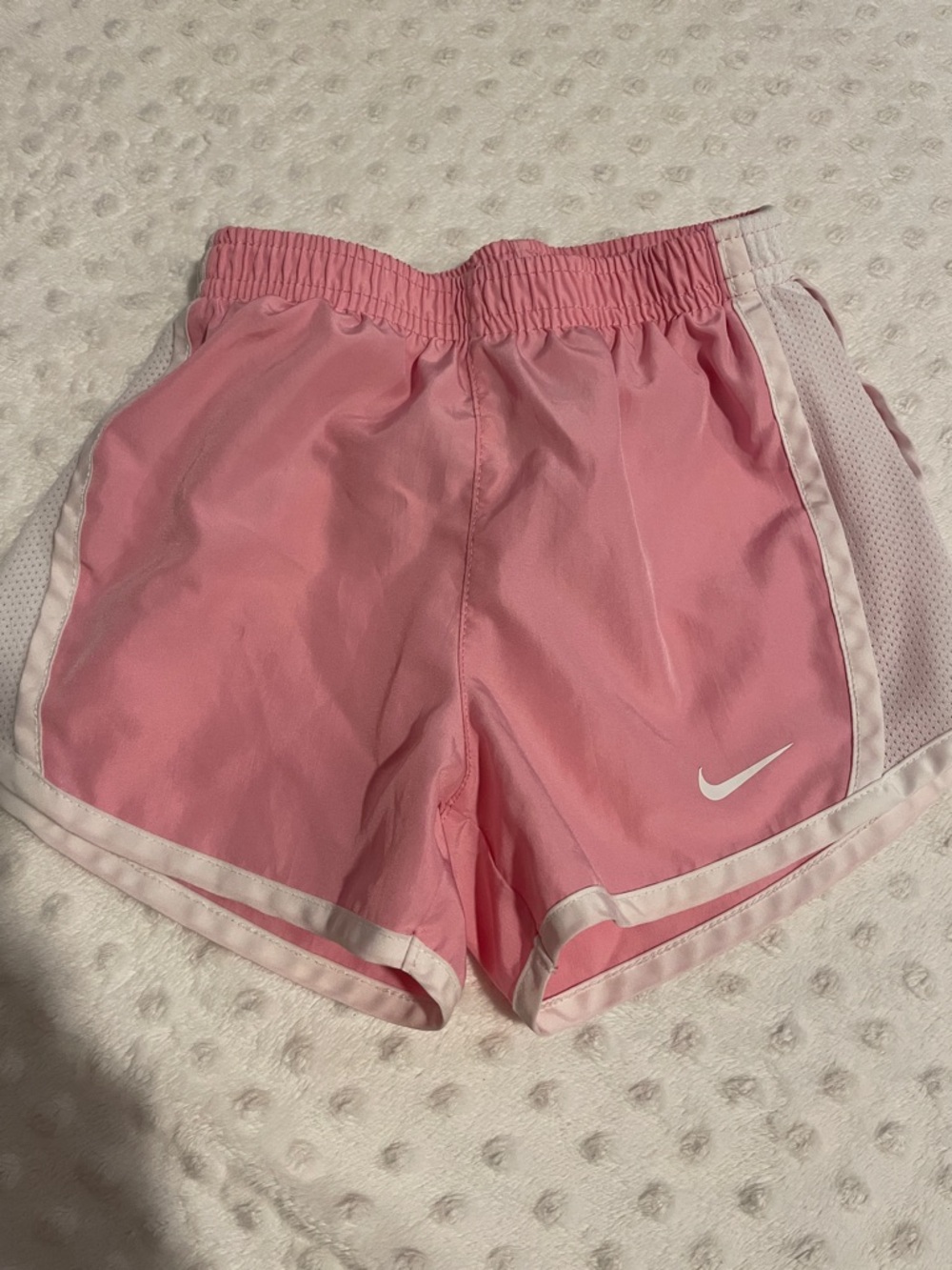 Nike Pink Athletic Running Shorts with White Trim